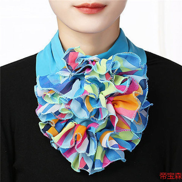 Dame falsk krave Aftagelig halv butterfly ensfarvet Bana F Scarf No. 5 Default