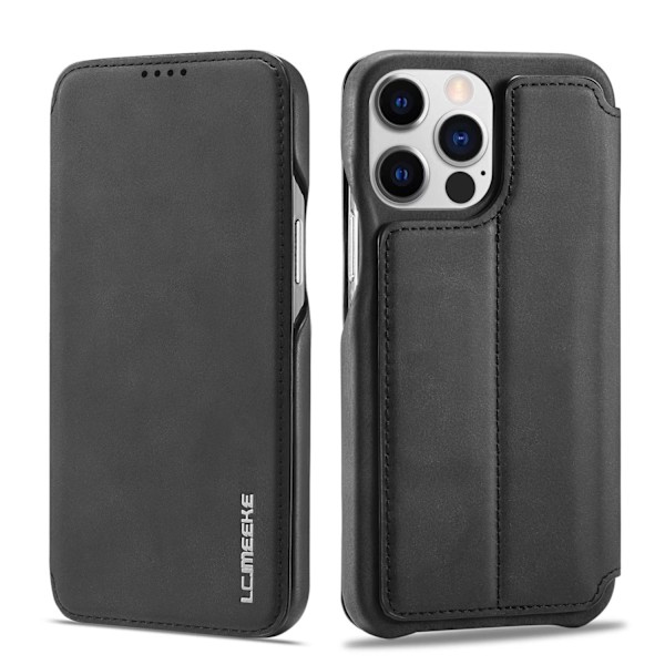Fodral för iPhone 14PRO MAX svart Mode Magnetisk Plånbok med Korthållare