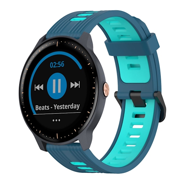 Blue Water Duck Blå Vatten Anka 20mm Silikon Klockarmband kompatibelt med Garmin Vivoactive 3 Music