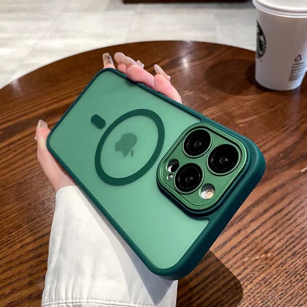 Fodral till iPhone 16 Pro Max Frosted Magnetic Green Noz26510