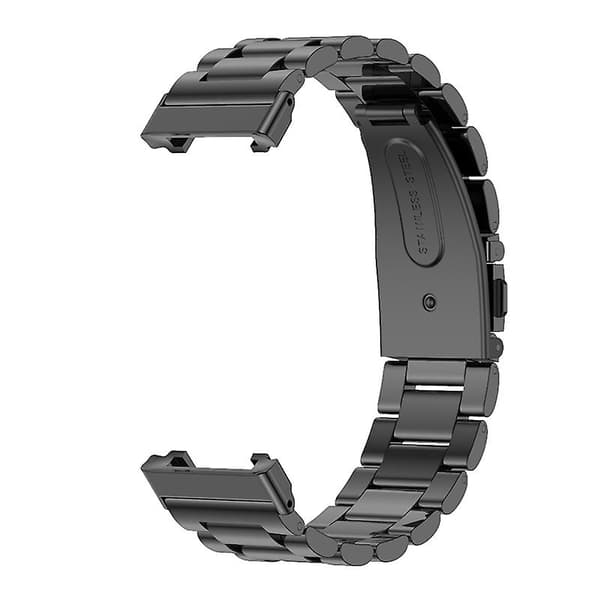 Sort Sort Rustfrit Stål Urrem kompatibel med Xiaomi Mi Band 7 Pro