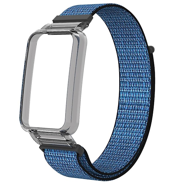 Viininpunainen PC-kotelo + Nylon Loop -ranneke, yhteensopiva Xiaomi Mi Band 7 Pron kanssa