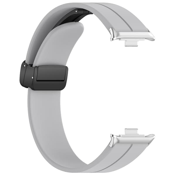 Lysegrå Lysegrå Magnetisk Spenne Silikonrem kompatibel med Redmi Watch 4