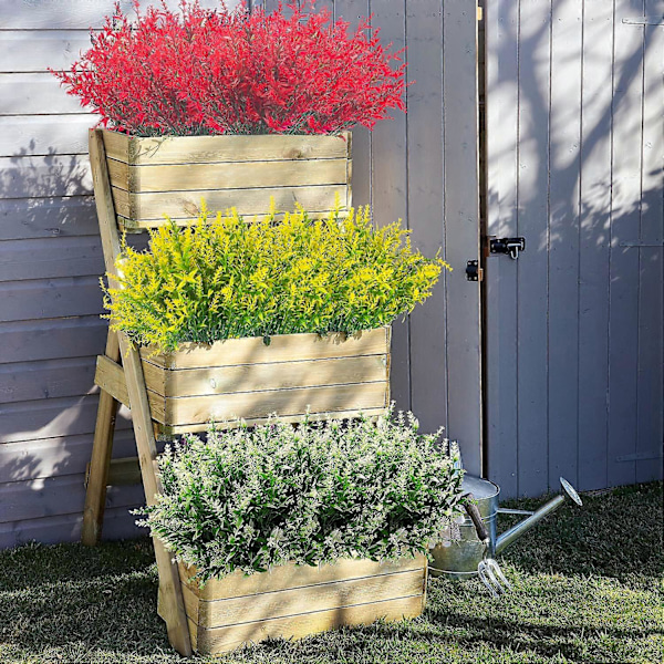 12 Bundter Kunstige Lavendelblomster Fake Blomster til Dekoration UV-bestandig (Blå) Yellow