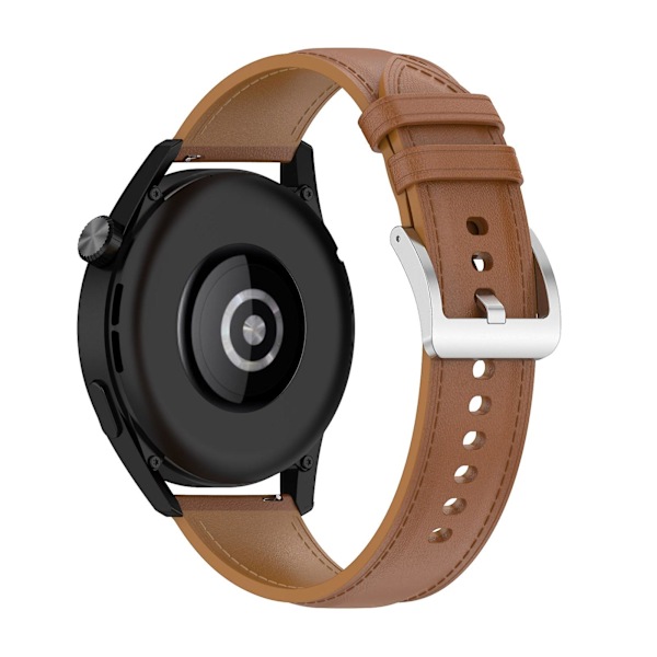 Ljusbrun Ljusbrun 22mm Äkta Läder Klockarmband kompatibelt med Huawei Watch Gt3 46mm