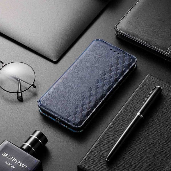 Etui til iPhone 14 Pro blå Flip Magnetisk