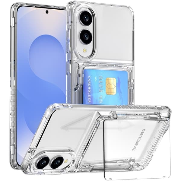 Etui til iPhone 16e 6.1 transparent Transparent Øl Flip Wallet med Kortholder