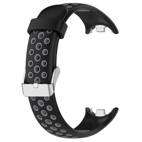 Sort Grå Sort Grå Stål Plug Silikone Urrem kompatibel med Xiaomi Mi Band 8