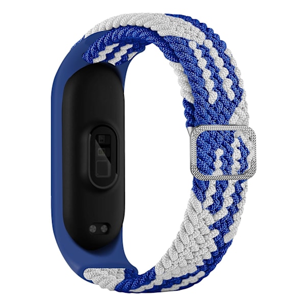 Blå Hvid Blå Hvid kompatibel med Xiaomi Mi Band 6 / 5 / 4 Nylon Flettet Urrem