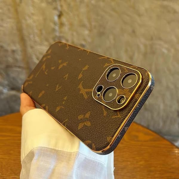 Fodral för iPhone 16plus Elektroplätering stor blomma Retro elektropläterad lädertextur Helkropp
