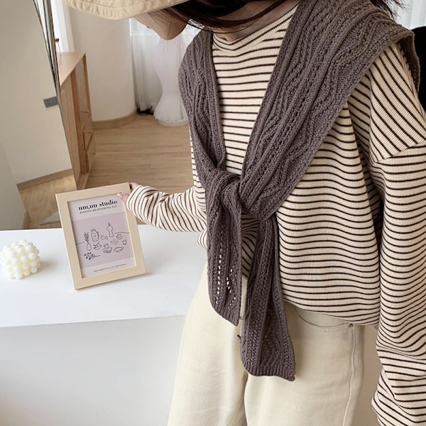 Dame falsk krage Avtakbar halv kontor Aircondition Roo Mocha color