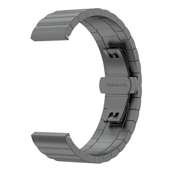 Grå Grå Stållænke kompatibel med Huawei Watch Gt 3 42mm