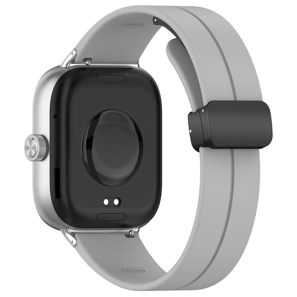 Lysegrå Lysegrå Magnetisk Spenne Silikonrem kompatibel med Redmi Watch 4