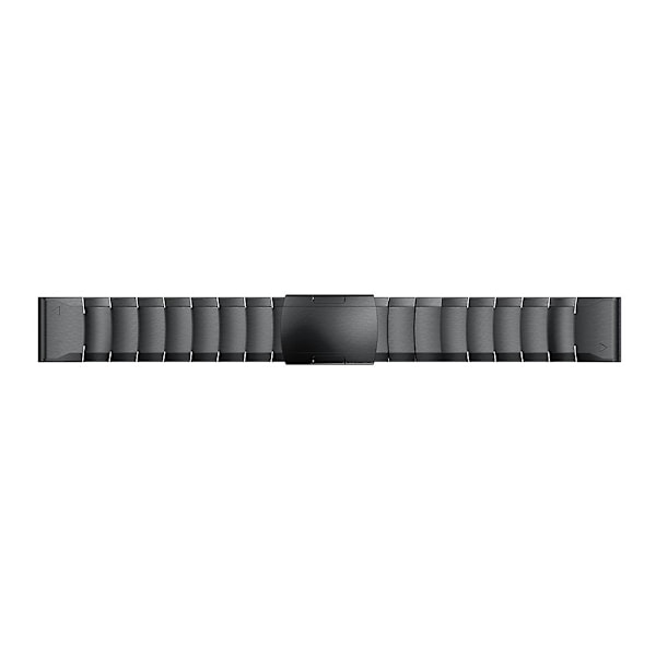 Sort Sort Stål Urrem kompatibel med Garmin Fenix 5X 26mm