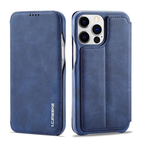 Fodral för iPhone 16plus blått Mode Magnetisk Plånbok med Korthållare