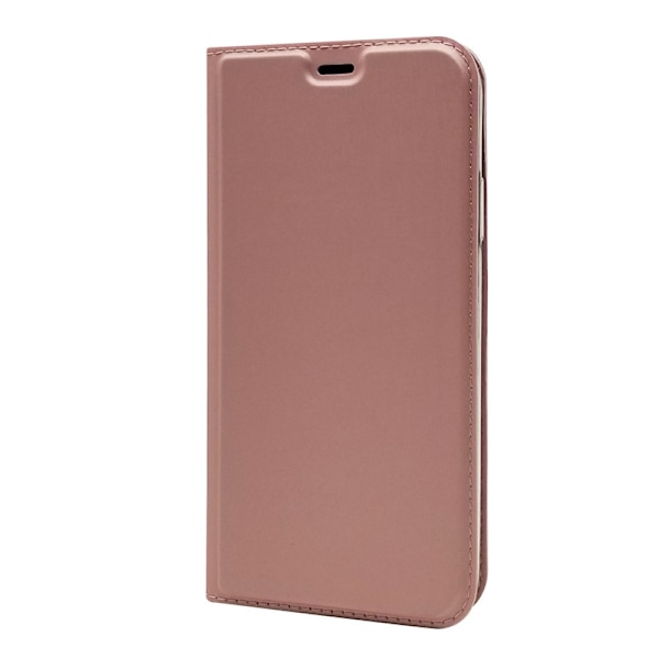 Fodral för iPhone 16E Roséguld-Voltage Läderfodral Enkelt Voltage-Stängande Flip Plånbok med Korthållare
