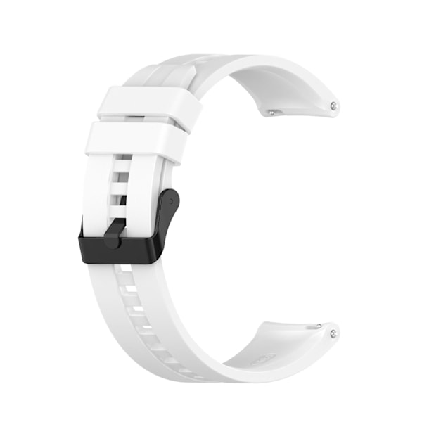 Hvid Hvid kompatibel med Huawei Watch Gt 2 42mm Urrem med Sort Spænde med Sort Spænde