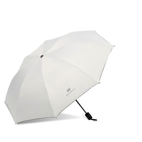 Paraply Anti UV Regn Sol Paraply Vindtæt Moderne Bærbar Sammenklappelig Dame Herre Parasol Paraply Black check