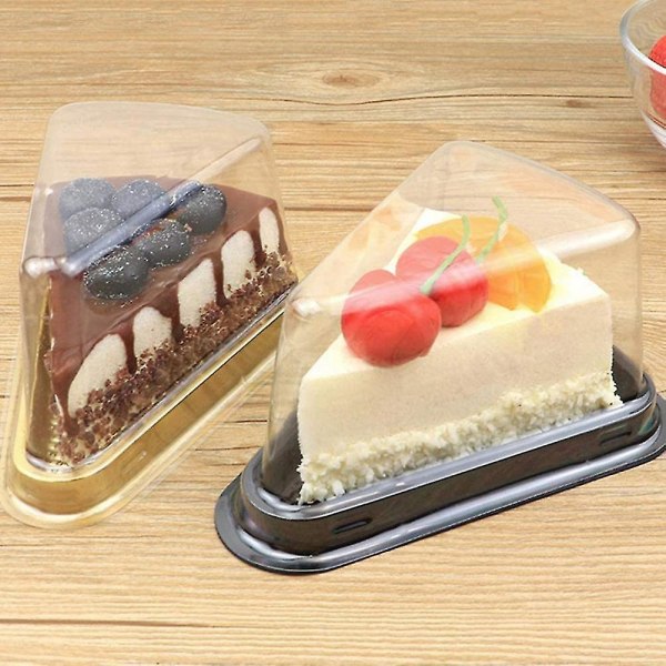 Ny 100st tårtskiva Klar behållare Cheesecake Box med svart botten