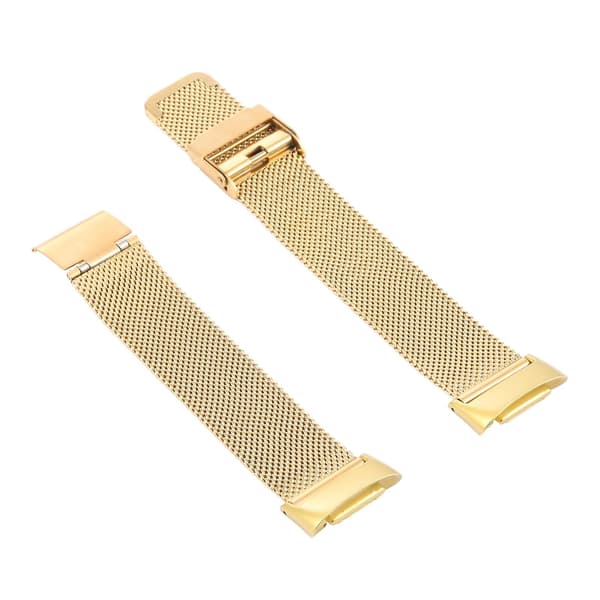Guld Milanese stålarmband kompatibelt med Fitbit Charge 5
