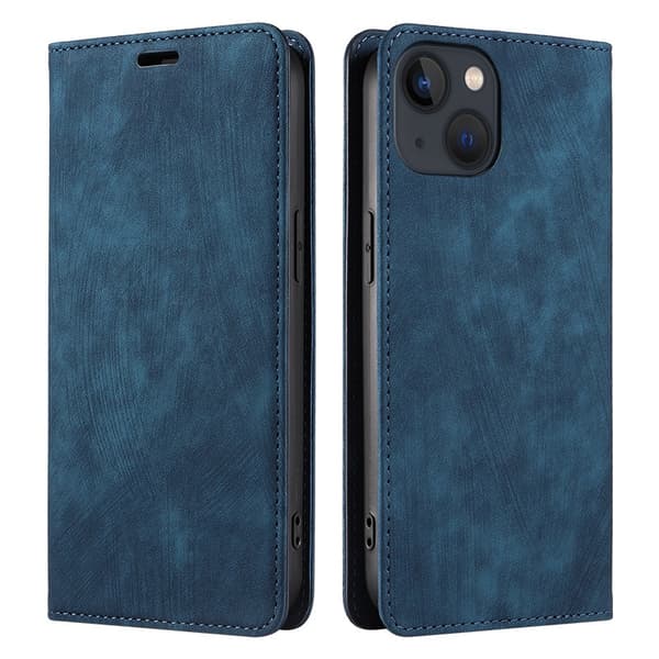 Etui til iPhone 16 Pro blått magnetisk flip-deksel