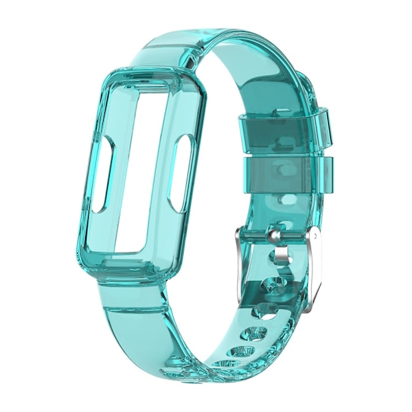 Läpinäkyvä sininen integroitu kellon ranneke, yhteensopiva Fitbit Inspire 3:n kanssa