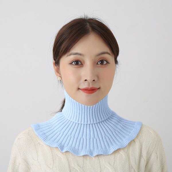 Dame falsk krage Avtakbar halv Varm Cervical Support Soli Light Blue