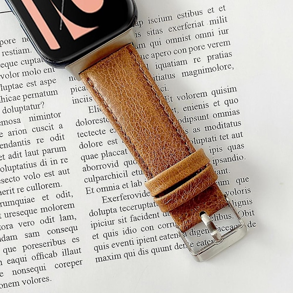 Brun Brunt kompatibelt med Oppo Watch 46mm Crazy Horse Textur Klockarmband
