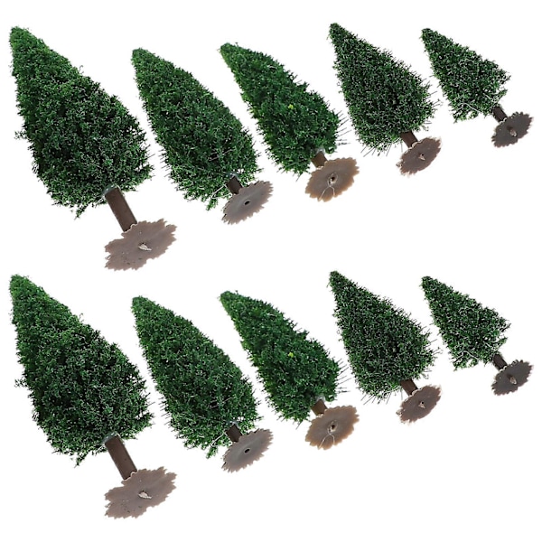 10 stk. Modell Tog Mini Sitrontre Mini Palmetre Miniatyrtrær Landskapsmodell Furu