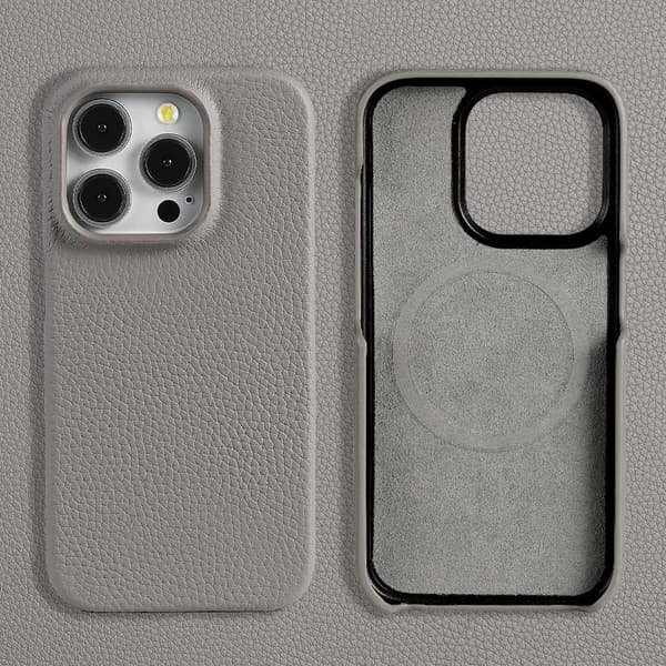 Etui til iPhone 15Promax grå Magnetisk lær