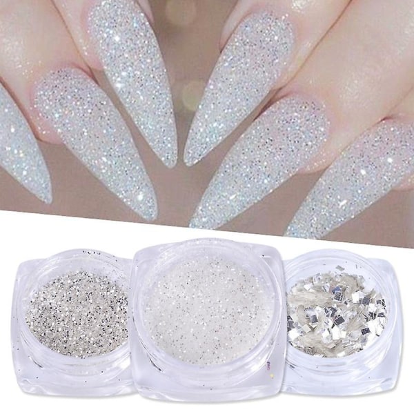 Nail Art Glitter Paljetter - 3d Hexagon Sparkly Flakies Rhinestone G04