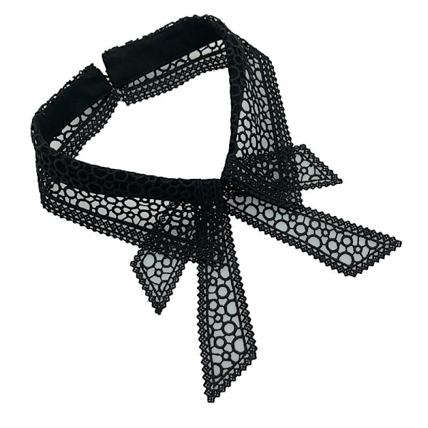 Dame falsk krage Avtakbar halv Hvit Matchende Avtakbar Conventional Black