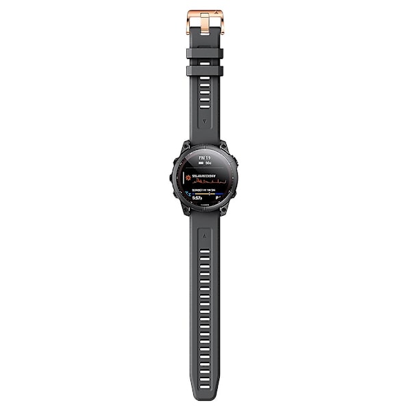 Sort Sort Rosaguld Spænde Silikonerem kompatibel med Garmin Fenix 6s