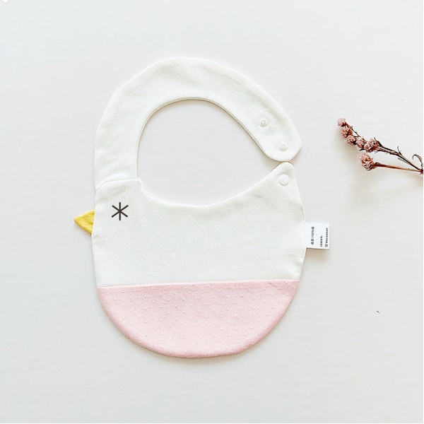 Naisten tekoviulus irrotettava puoli-bib puuvillainen essu Waterp Chick Pink Dot