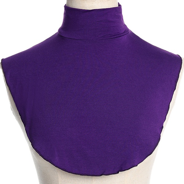 Lös krage för kvinnor Avtagbar halvskjorta Cover Mod Purple