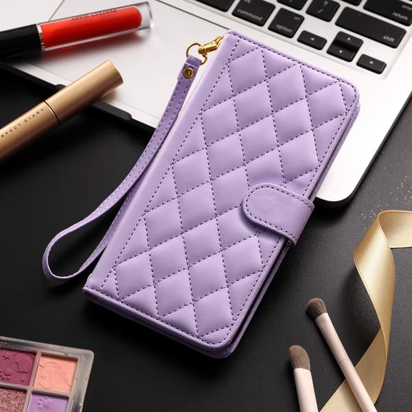 Etui til iPhone 15 Pro Max Violet Redmi Flip Wallet med kortholder magnetisk
