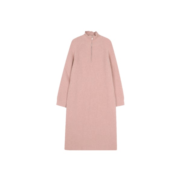 Overknee medellångt kavaj lös tröja klänning för kvinnor Innerkläder Bas stickad Pink Average size
