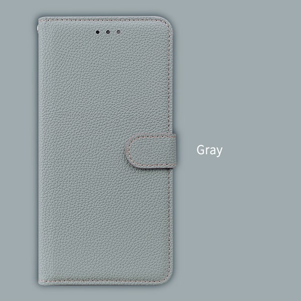 Fodral för iPhone 13 Pro Max grå plånbok med korthållare flip magnetisk exklusivt