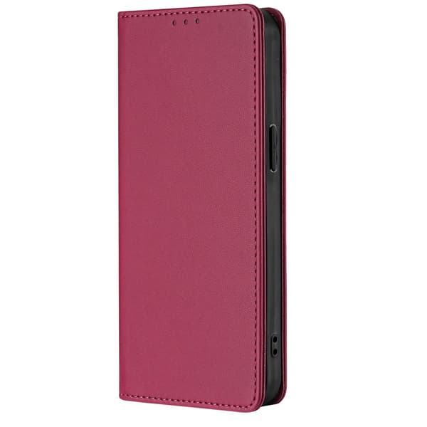 Etui til iPhone 15 Pro Max rød Mode klassisk business Magnetisk Flip