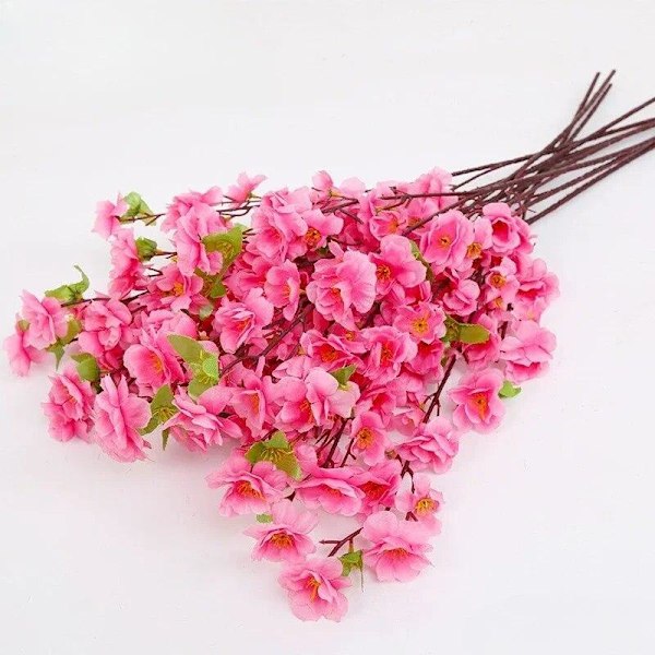 1 st Konstgjord Persikoblomma Vardagsrumsdekorationer Falskt Träd Landskapsdekoration 65cm Böjbar F Matches the image 1pc