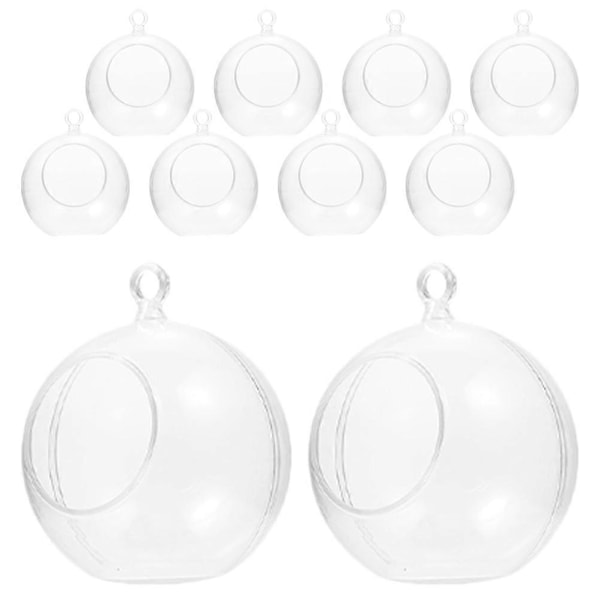 Glass Hengende Lysestake - 10 stk. Jul