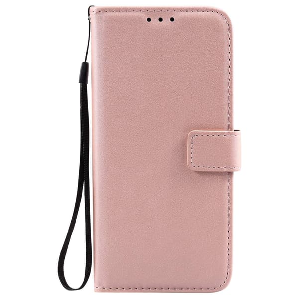 Fodral för iPhone 16 Plus rosa Enkel plånbok för företag med kortfack Flip I lager