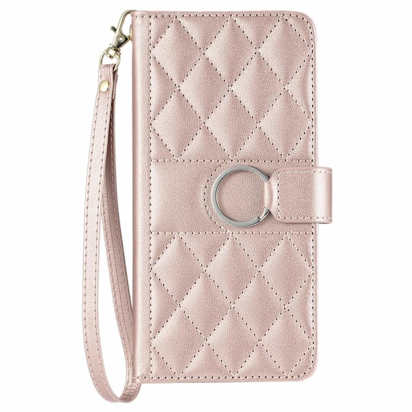 Kotelo iPhone 16 Prolle Ruusukulta ins solki crossbody korttilaukku timantti Lompakko Korttipidikkeellä Läppä