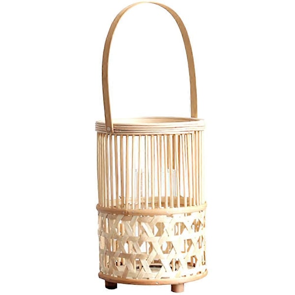 Retro Bambuslanterne - Bordplade Tealight Holder