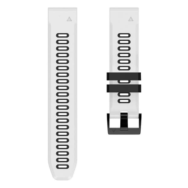 Vit Svart Vit Svart 26mm Silikon Armbandsrem kompatibel med Garmin Tactix 7 Pro