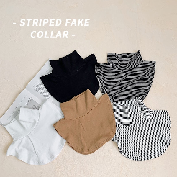 Dame falsk krage Avtakbar halv Avtakbar Høy Hals Inner Solid color white