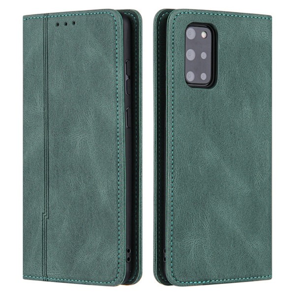 Etui til iPhone 13 Pro Max grøn Soft-Touch Flip Wallet med kortholder