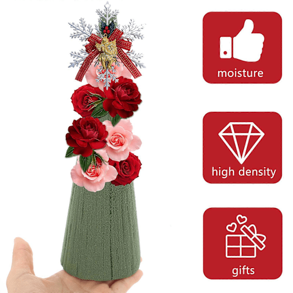 4 stk. Blomsterler DIY Kegleform Blomsterler Blomster DIY Materiale Blomsterarrangement Materiale