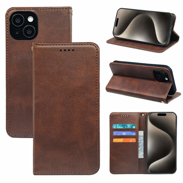 Etui til iPhone iPhone 16pro Max brun Magnetisk