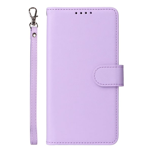 Kotelo iPhone 16pro MAX -puhelimelle, violetti, jaettu magneettinen 2-in-1 jalustalompakko korttipidikkeellä